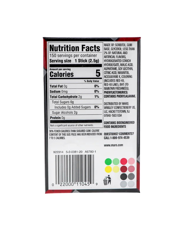 Wrigley's 5 Strawberry Flood Sugarfree Gum 10 Count - 15 Pieces image 0