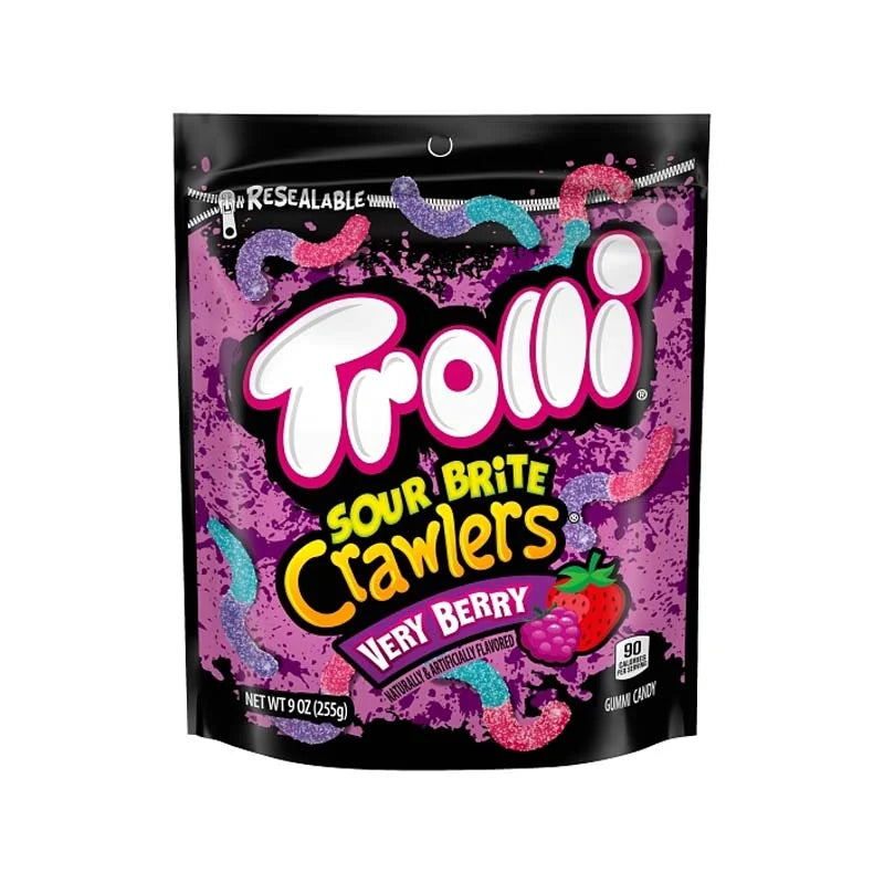 Trolli Mini Sour Brite Crawler Very Berry - Pouch 9 oz image 0