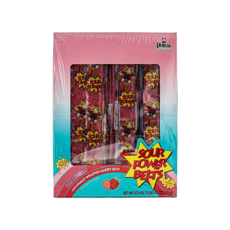 Sour Power Belts Wrap Strawberry 150Ct image 0