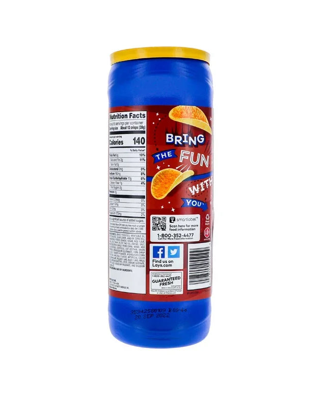 Lay's Stax Mesquite Barbecue Potato Crisps - 5.5 oz Canister image 0