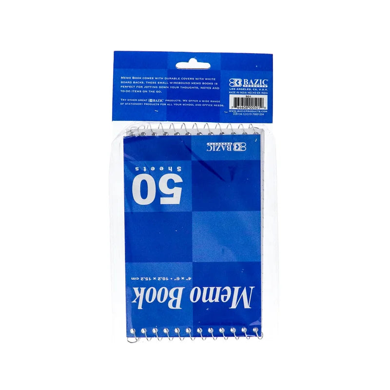 Bazic Memo Book - Large 50 Sheets (Pack of 2) image 1