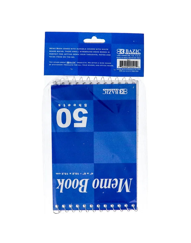 Bazic Memo Book - Large 50 Sheets (Pack of 2) image 0