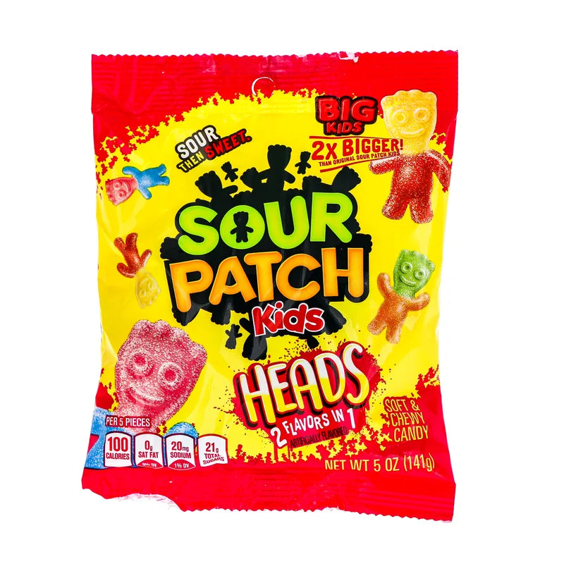 Sour Patch Kids Big Heads Peg 12 Count - 5 oz image 0