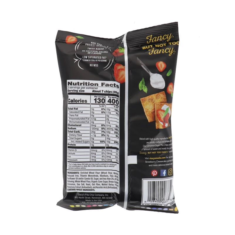 Stacy's Baked Pita Chips Cinnamon Sugar 6 Count - 3 oz image 1