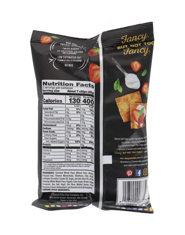 Stacy's Baked Pita Chips Cinnamon Sugar 6 Count - 3 oz image 0