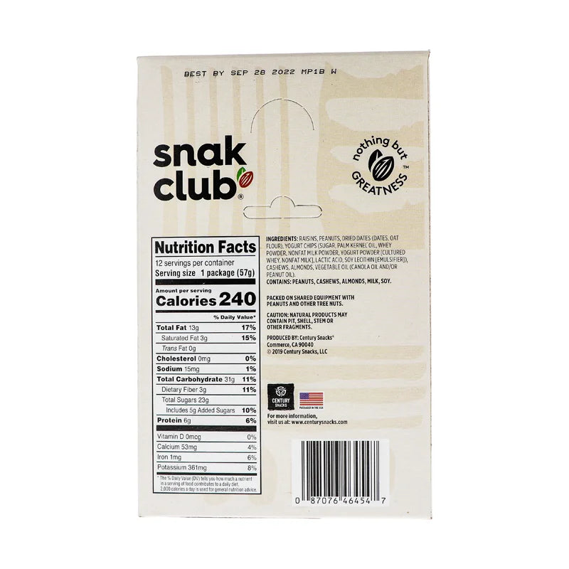 Snak Club Tube Yogurt Nut Mix 12 Count - 2 oz image 2