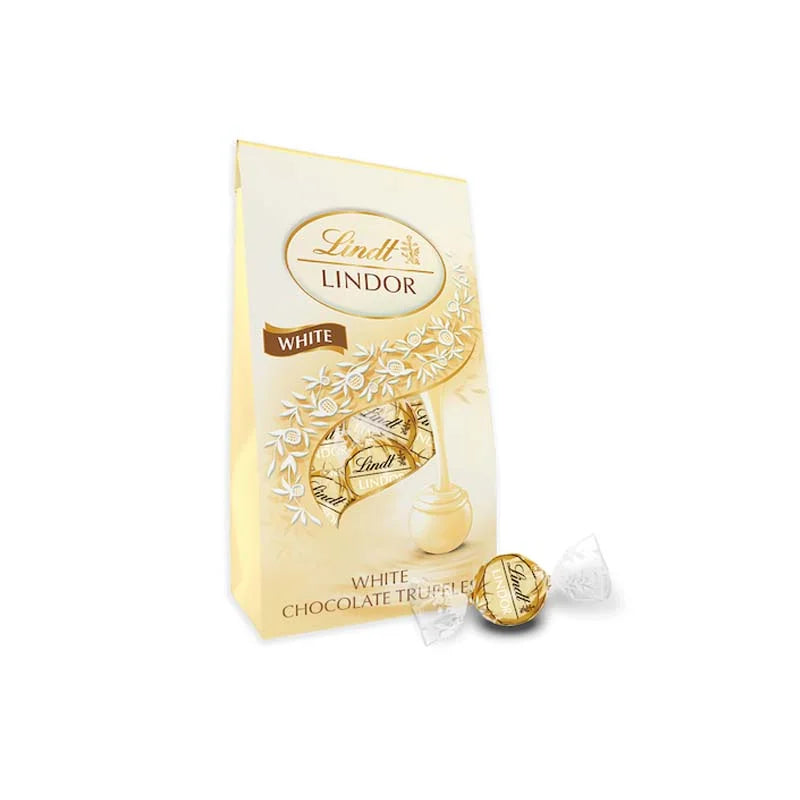 Lindt Lindor White Chocolate Candy Truffles, - 5.1 oz image 0