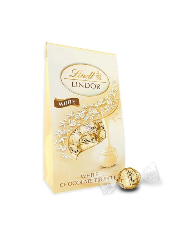 Lindt Lindor White Chocolate Candy Truffles, - 5.1 oz image 0