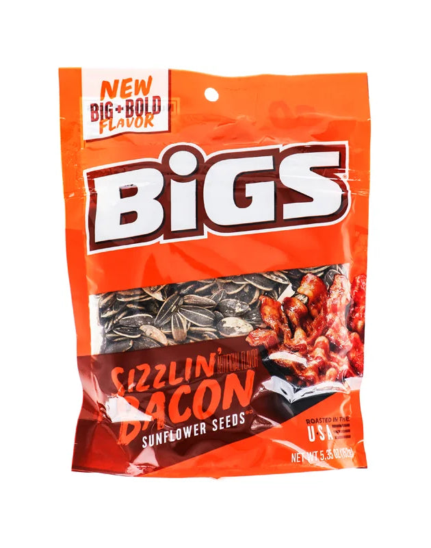 Bigs Sizzlin' Bacon Sunflower Seeds - Bag 12 Count - 5.35 oz image 0
