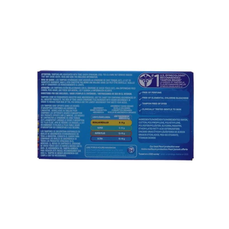 Tampax Pearl Tampons Regular Unscented (Pack of 8) image 1