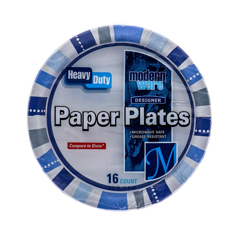 Paper Plates Heavy Duty 8.62inch 16 Count image 0