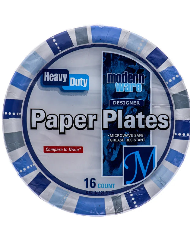 Paper Plates Heavy Duty 8.62inch 16 Count image 0