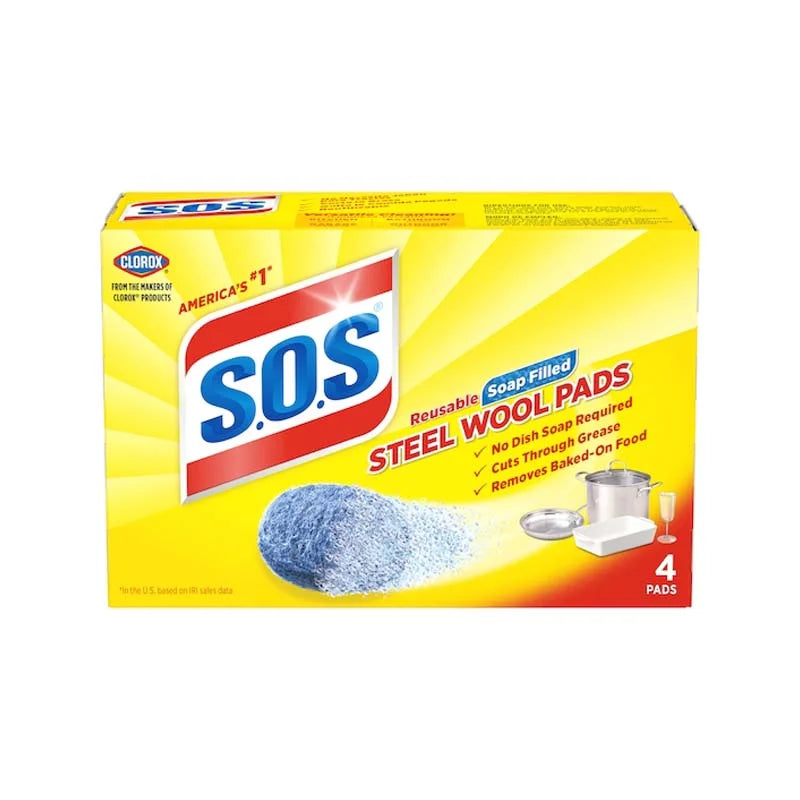 Clorox S.O.S Steel Wool Soap Pads - (Pack of - 4) image 0