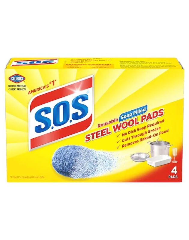Clorox S.O.S Steel Wool Soap Pads - (Pack of - 4) image 0