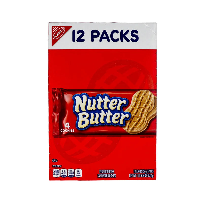 Nabisco Nutter Butter Peanut Butter Sandwich Cookie 12 Count - 1.9 oz image 0