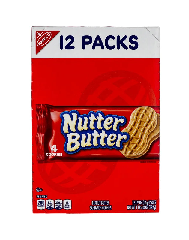 Nabisco Nutter Butter Peanut Butter Sandwich Cookie 12 Count - 1.9 oz image 0