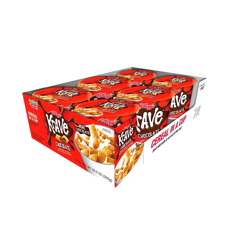 Kellogg's Krave Chocolate Cereal Cups 6 Count - 1.87 oz image 0