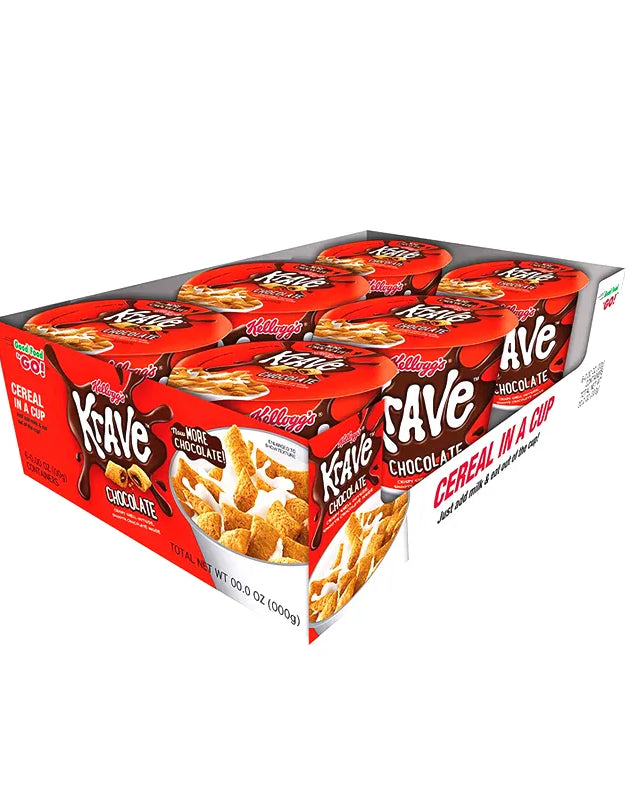 Kellogg's Krave Chocolate Cereal Cups 6 Count - 1.87 oz image 0