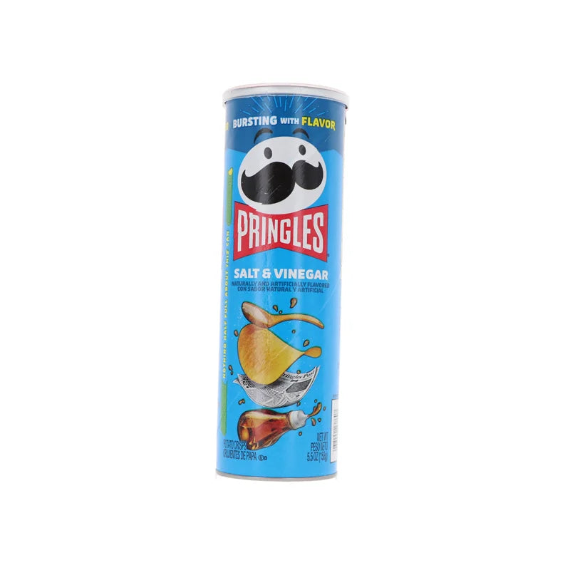 Pringles Salt & Vinegar Potato Crisps - Large 5.5 oz image 0