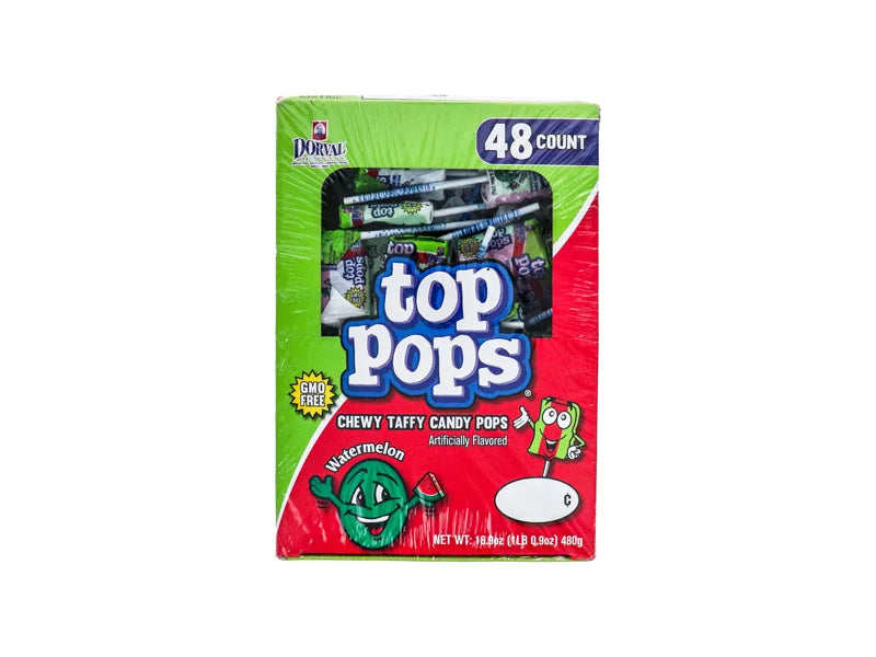 Top Pops Watermelon Lollipops - 48 Count - 0.9oz image 0