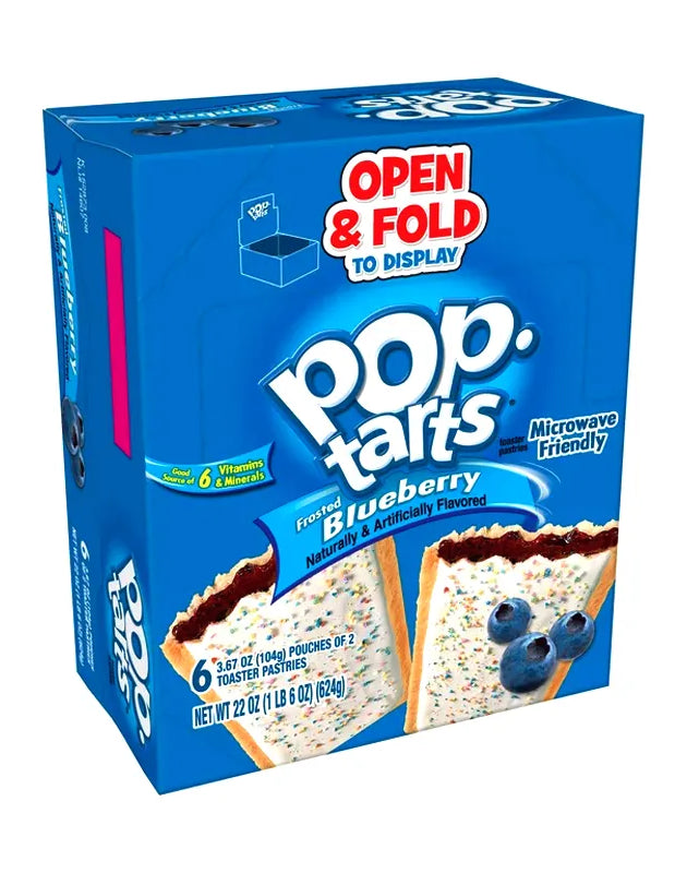 Kelloggs Pop-Tarts Frosted Blueberry Toaster Pastries 6 Count - 3.67 oz image 0