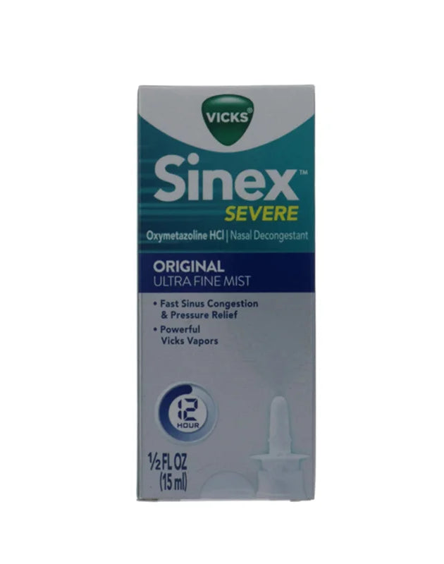 Vicks Sinex Severe Ultra Nasal Decongestant Spray 0.5 oz image 0