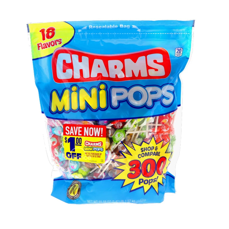Charms Mini Pops Assorted Lollipops - (300 Count) image 0