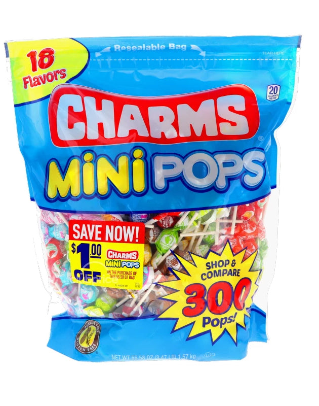 Charms Mini Pops Assorted Lollipops - (300 Count) image 0
