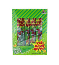 Sour Power Straws Green Apple 24/2Oz image 0