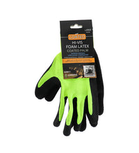 Gloves Hi-Vis Green Latex Grip Large - 1 Count Only image 0