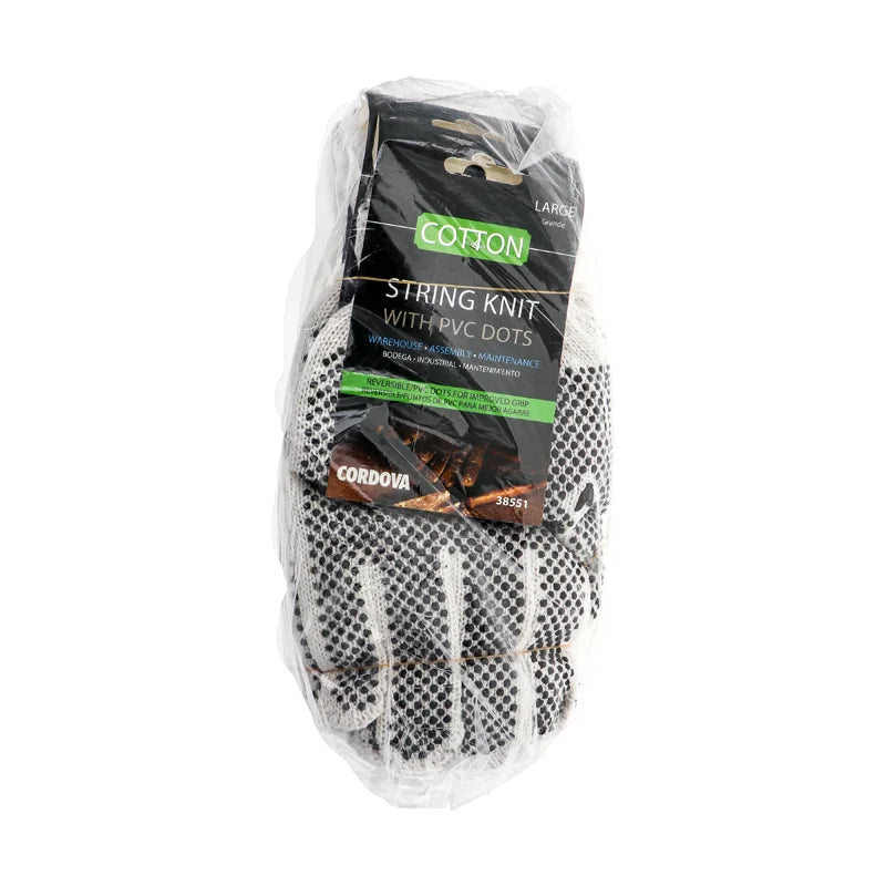 Dotted PVC Gloves Large - 12 Count image 0