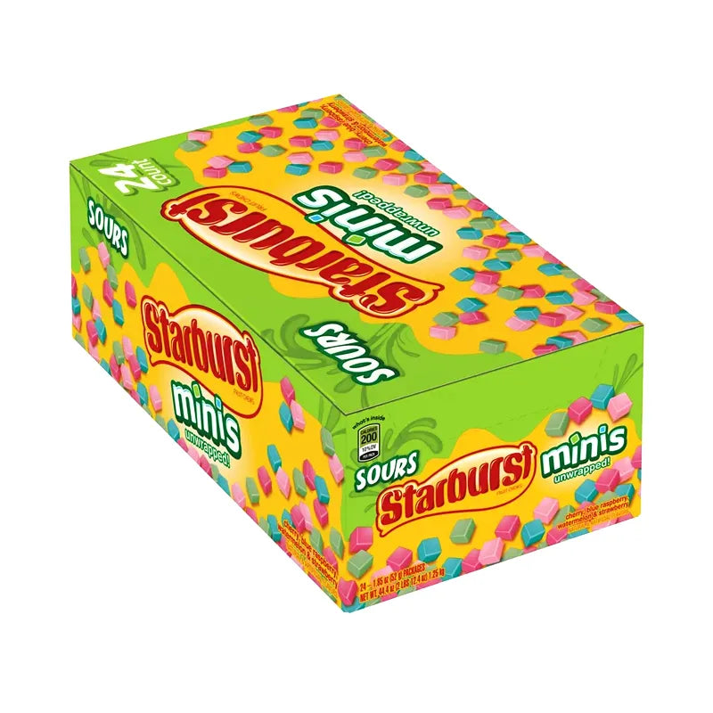 Starburst Minis Sour Chewy Candy 24 Count -1.85 oz image 0