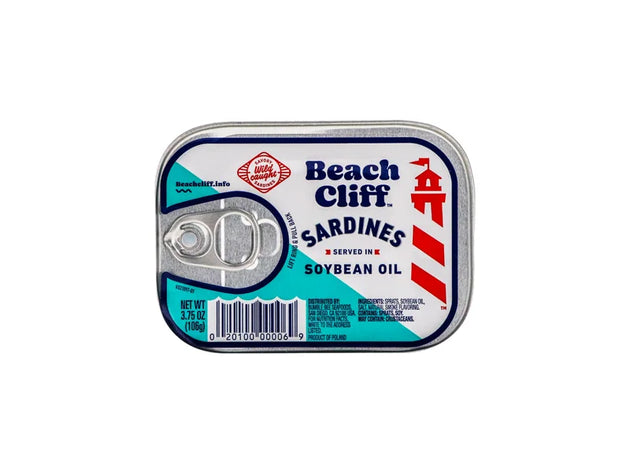 Beach Cliff Sardines in Soybean Can 3.75 oz image 0