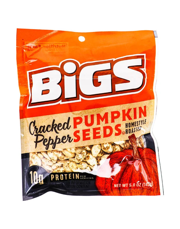 Bigs Pumpkin Seeds Cracked Pepper - Bag 12 Count - 5 oz image 0