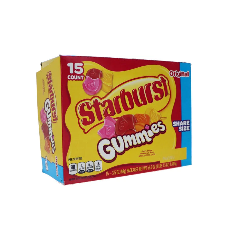 Starburst Original Gummies Candy 15 Count - 3.5 oz image 1