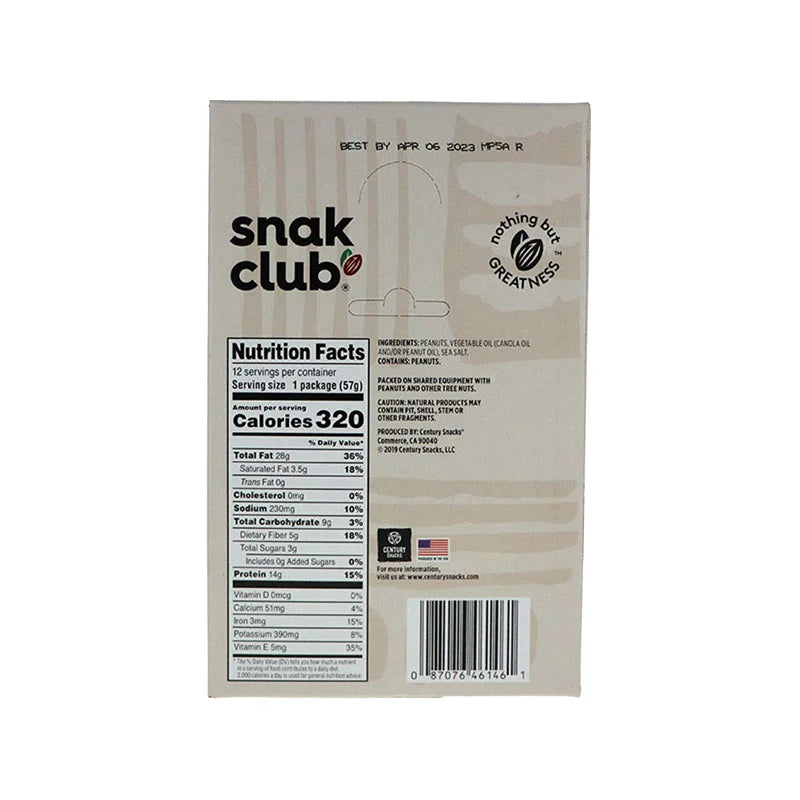 Snak Club Salted Peanuts - Tube 12 Count image 2