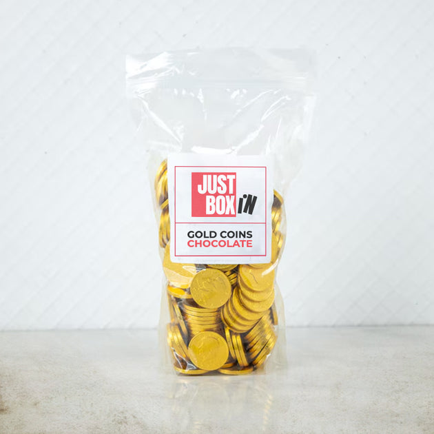 JUST BOX IN Gold Coins Milk Chocolate Candy | 1 Pound Bag | Individually Wrapped image 0