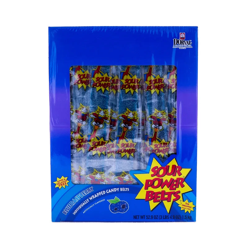 Sour Power Belts Wrap Blue Raspberry 150Ct image 0