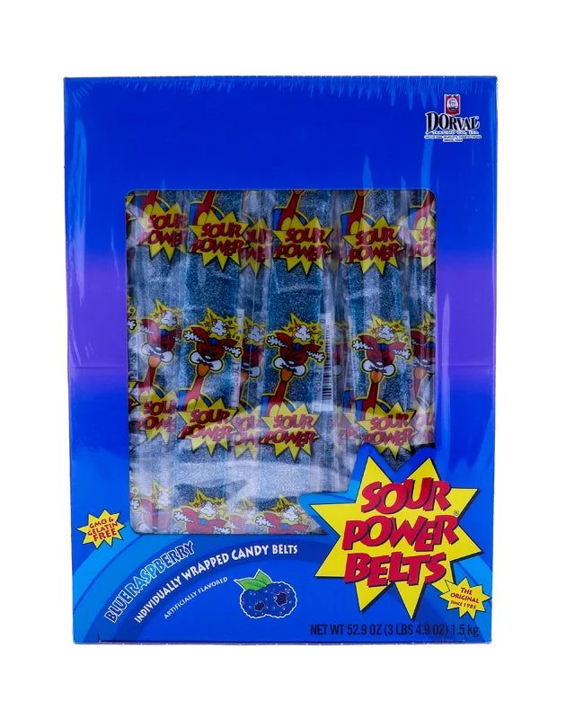 Sour Power Belts Wrap Blue Raspberry 150Ct image 0