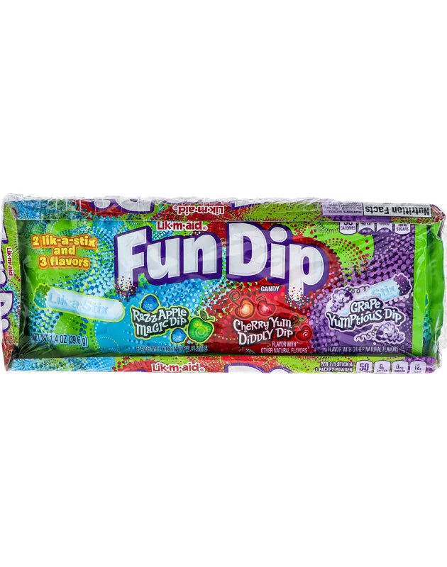 Fun Dip Standard Lik-M-Aid 3 Flavor 24 Count - 1.4 oz image 0