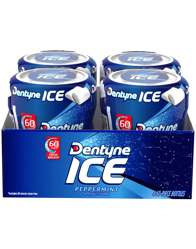 Dentyne Ice Peppermint Sugar Free Gum - Bottles 4 Count - 60 Piece image 0