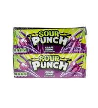 Sour Punch Straw King Size Grape Chewy Candy 24 Count - 4.5 oz image 0
