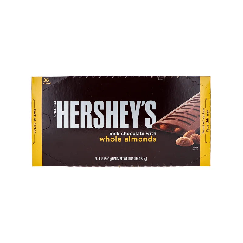 Hershey's Milk Chocolate with Almonds Candy Bar 36 Count - 1.45 oz image 0