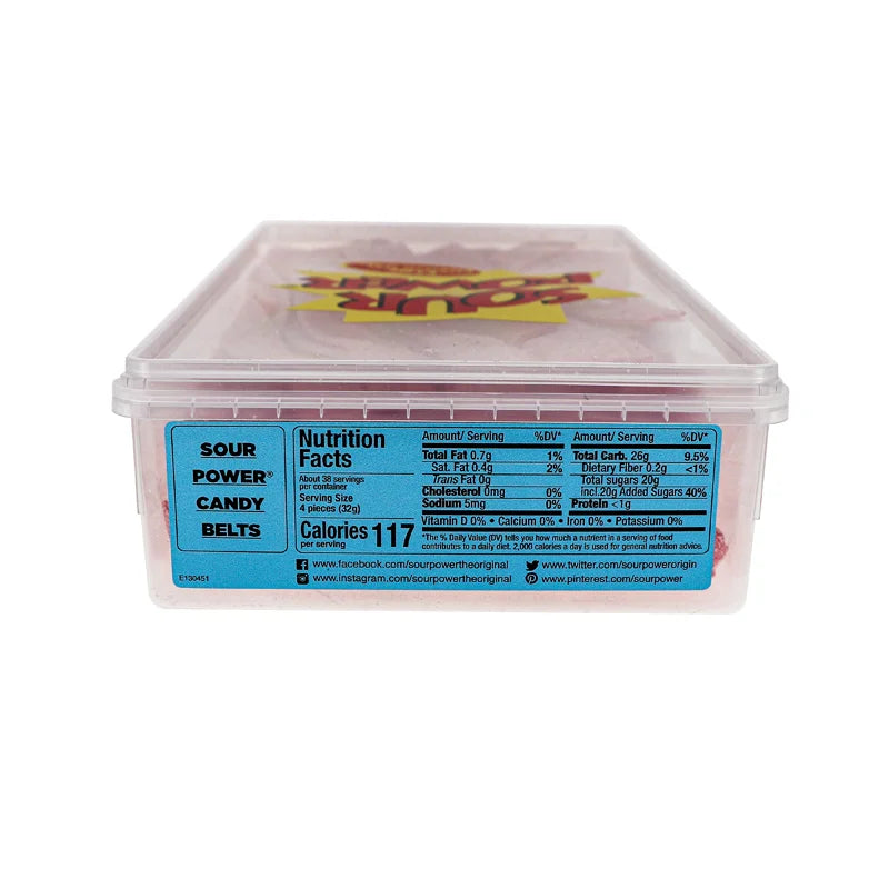 Sour Power Belts Strawberry Wrapped - 150 Count image 1