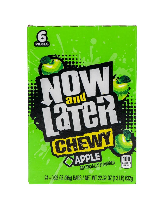 Now & Later 25c Chewy Apple Candy 24 Count - 6 Pieces image 0