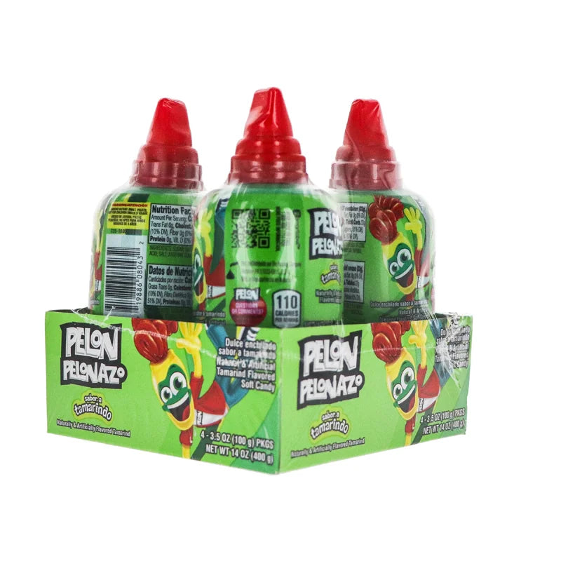 Pelon Pelonazo Tamarind Soft Candy Bottle 4 Count - 3.5 oz image 1