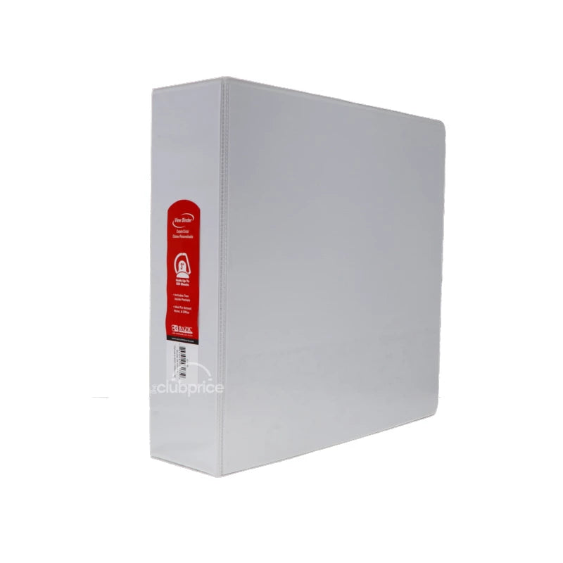 Binder 3" White 2 Pocket 3 Ring 1 Count Only image 0