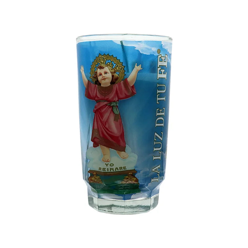 Glass Candle Cup Divino Nino Jesus Each image 0