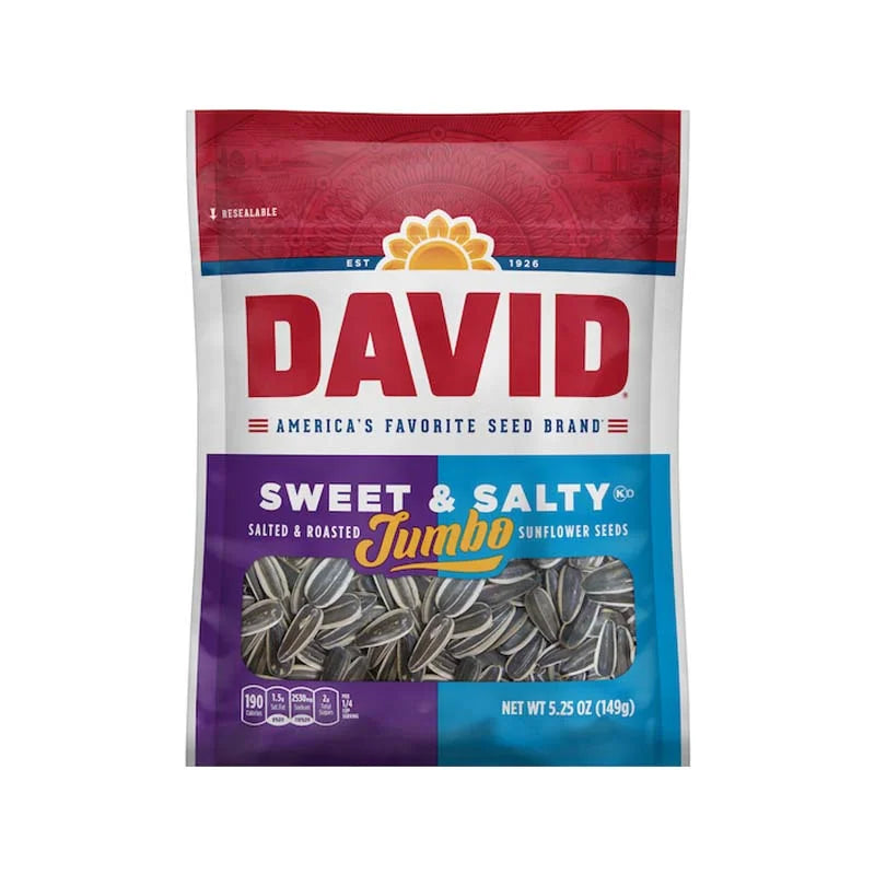 David Sunflower Seeds Jumbo Sweet & Salty 12 Count - 5.25 oz image 0