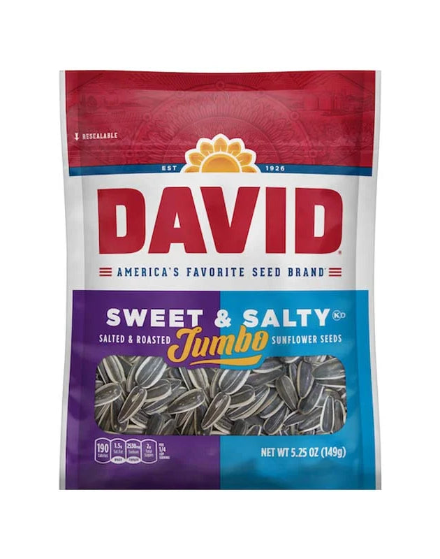 David Sunflower Seeds Jumbo Sweet & Salty 12 Count - 5.25 oz image 0